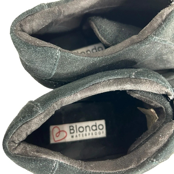 BLONDO Glenda Suede Platform Sneaker Bootie Sz 9 Black Waterproof - Picture 12 of 15